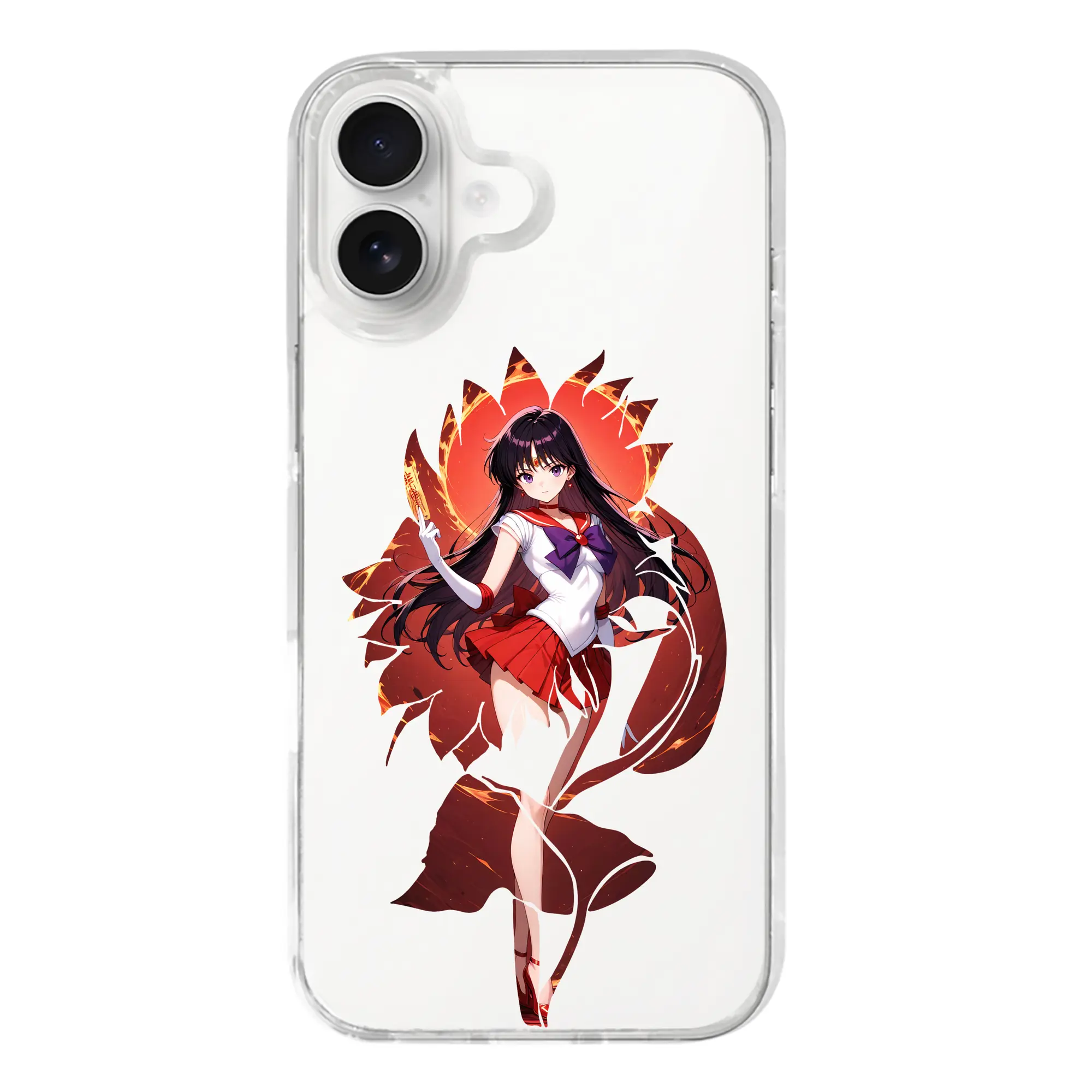 美少女戦士セーラームーン グッズ 火野 レイ - iPhone 17シリーズ 透明スマホケース – 薄型・耐衝撃・精密フィット保護カバー